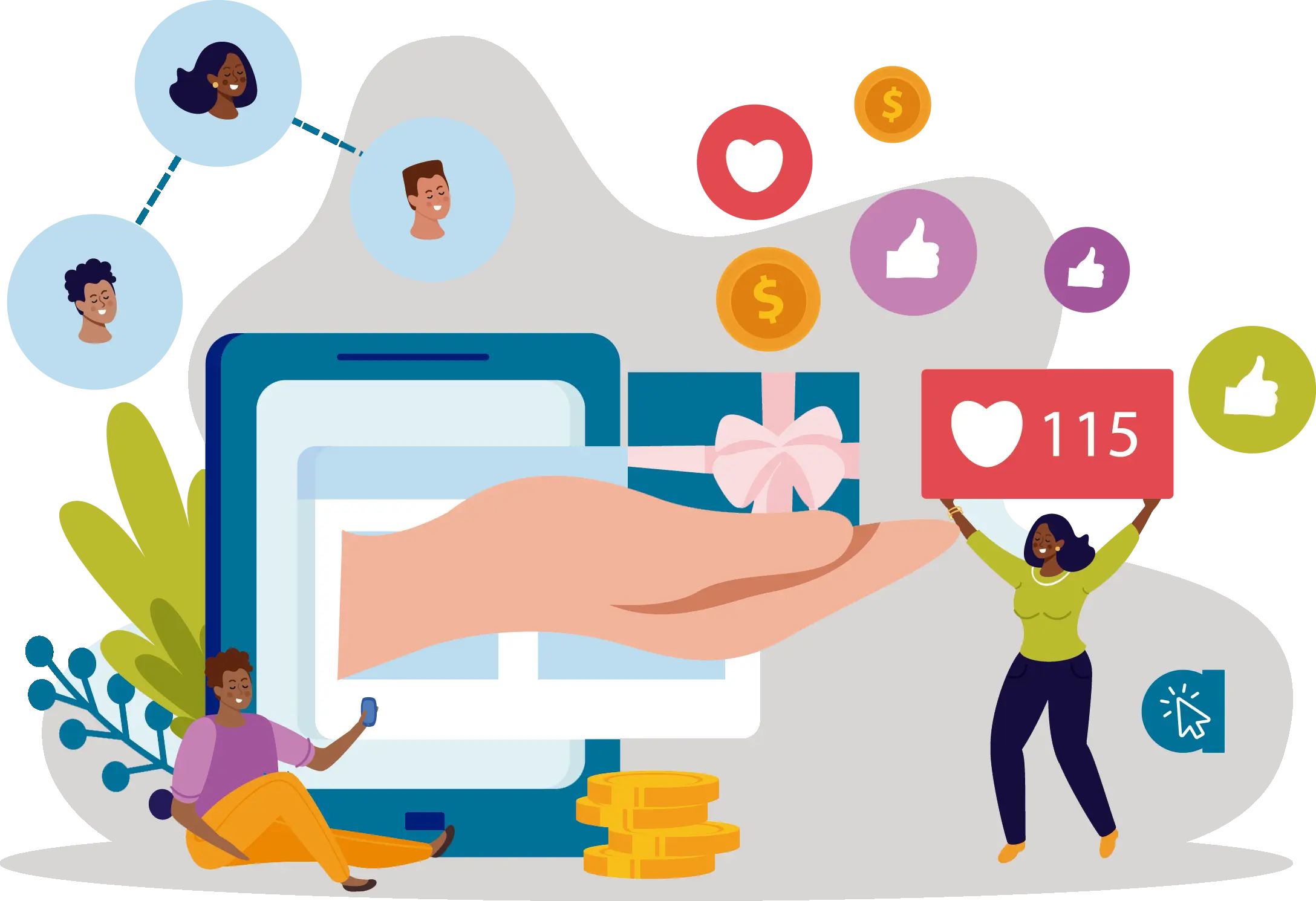 gestión de redes sociales de asesora web