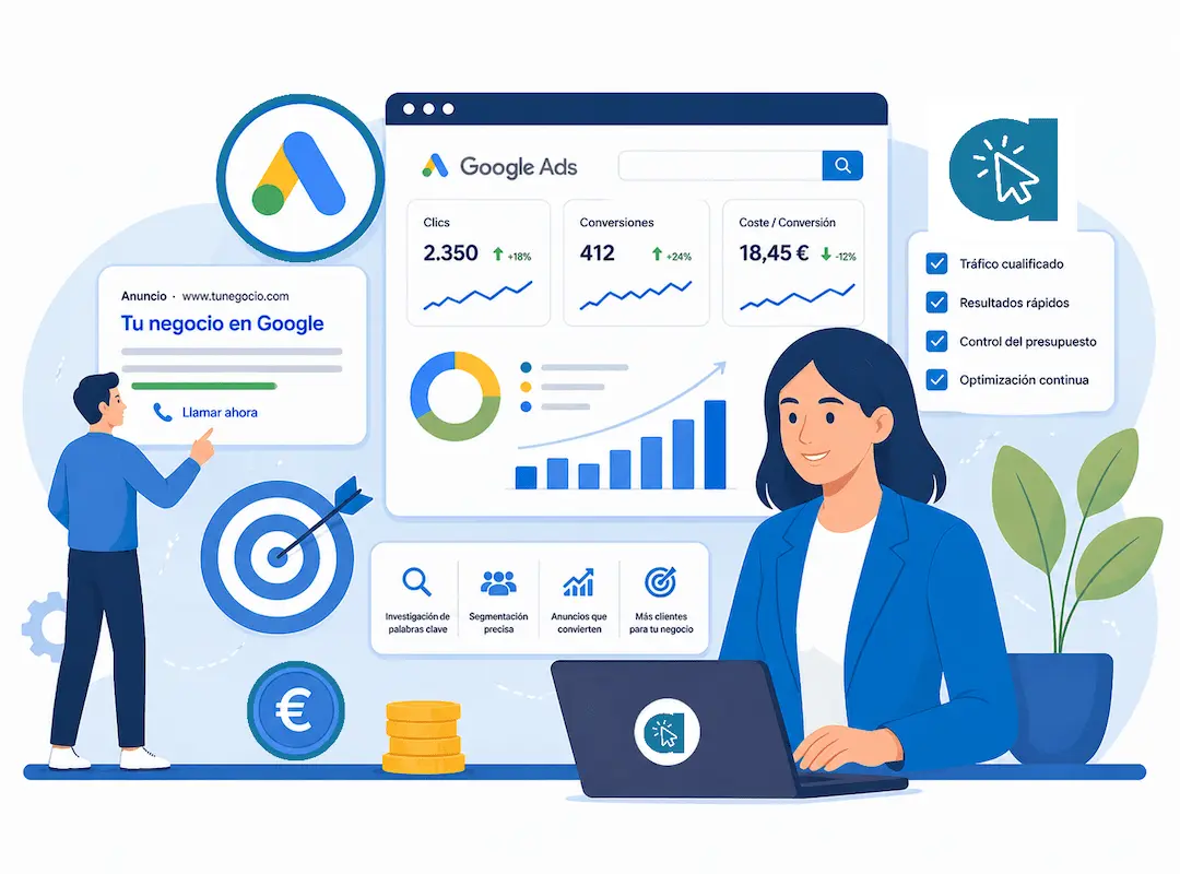 servicio de SEM google ads asesora web